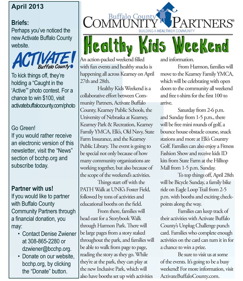 April Newsletter Available Online