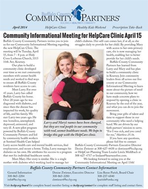 Read Buffalo County Community Partners’ April 2014 Newsletter