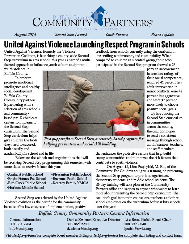 Read Community Partners’ August 2014 Newsletter