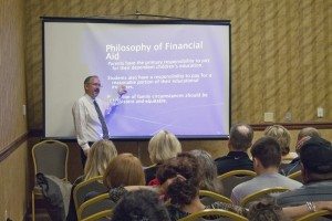 Dr. Matt Mims presents “How to Be a Senior (For Freshmen, Sophomores, Juniors, and their Parents” at the 2013 Show Me the Money event.