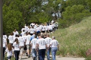 Walkers at the 2014 Walk Out On Your Job took a break from work to get some exercise over the lunch hour.