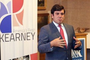 John Puskar, Vice President of America's Best Community visits Kearney for the first time to congratulate volunteers.
