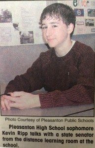 Newspaper clipping from the Kearney Hub, October 11, 2005. They ran an article about Ripp’s involvement with YAB.